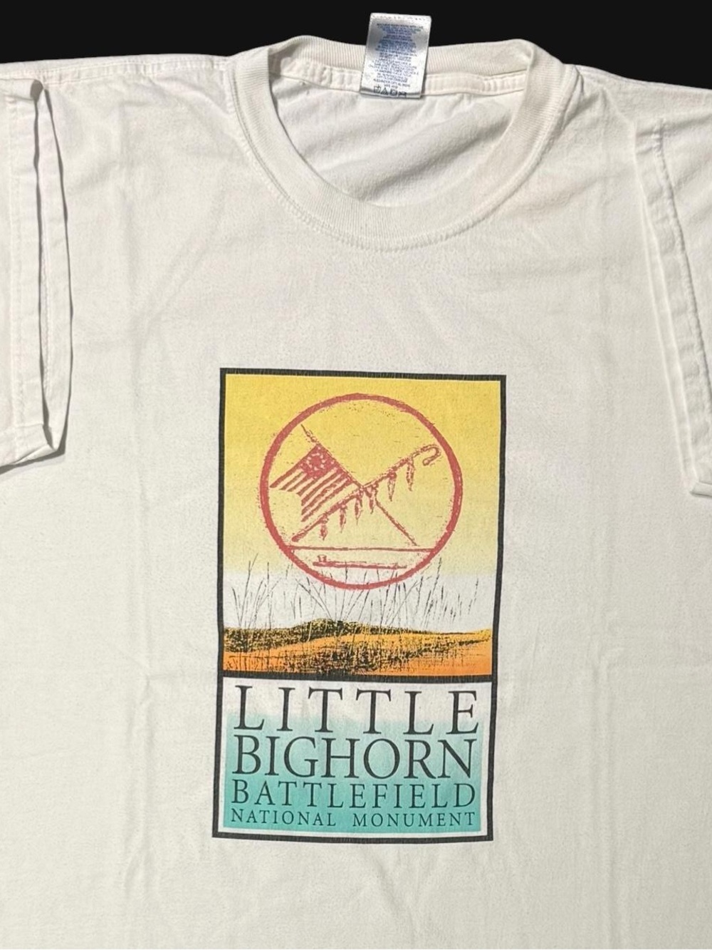 90s Little Bighorn Battlefield National Monument Vintage Tee XL
